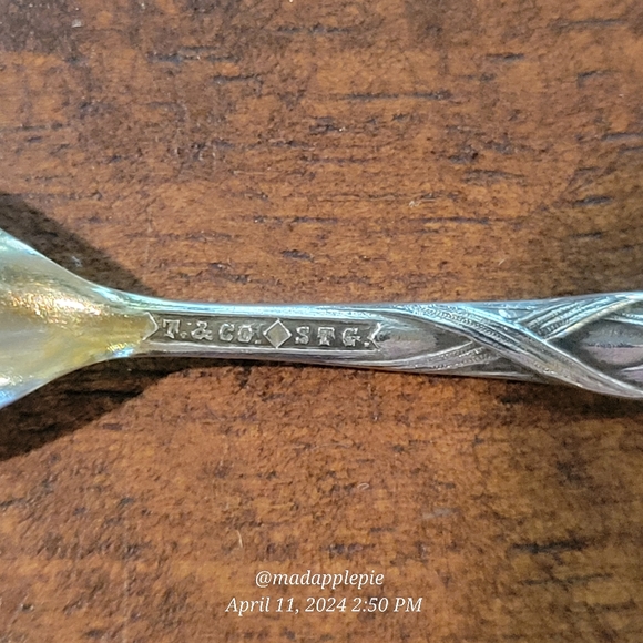 🚫SOLD🚫1885 Tiffany & Company Floral Motif Demitasse Spoon Collection Sterling - Picture 13 of 15